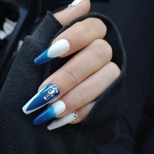 Blue and White Nail Art Set